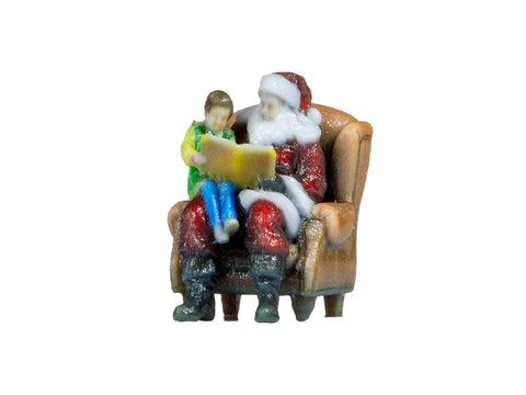 Noch 10702 HO/OO Gauge Seated Father Christmas with Boy 3D Master Figure