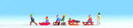 Noch 15819 HO/OO Gauge Children in the Snow (6) and Accessories Figure Set