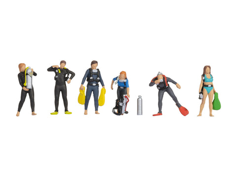 Noch 15848 HO/OO Gauge Divers (6) Figure Set