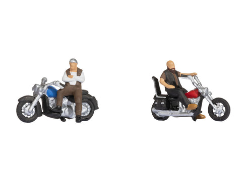 Noch 15906 HO/OO Gauge Rockers on Motorbikes (2) Figure Set