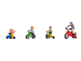 Noch 15908 HO/OO Gauge Children on Bicycles (4) Figure Set