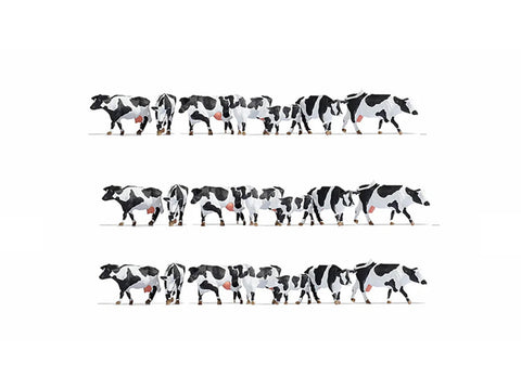 Noch 16164 HO/OO Gauge Black & White Cows XL Figure Set