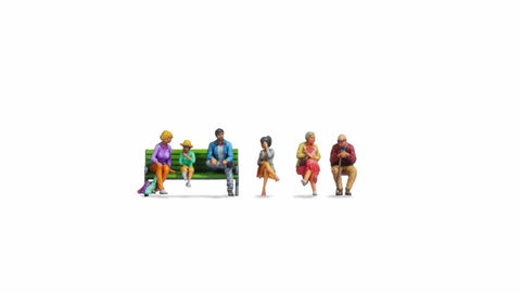 Noch 35400 N Gauge Seated People (6) Figure Set
