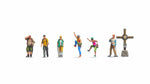 Noch 35820 N Gauge Mountain Hikers (6) & Cross Figure Set