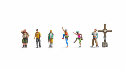 Noch 35820 N Gauge Mountain Hikers (6) & Cross Figure Set