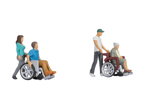 Noch 36552 N Gauge Wheelchair Users (2) & Companions (2) Figure Set
