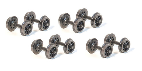 Peco NR-134 N Gauge Spoked Wheels, Nickel Silver Rim, 8 Axles