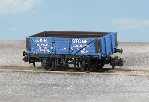 Peco NR-5009P N Gauge 5 Plank Open Wagon J&R Stone, Garswood