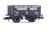 Peco NR-7012P N Gauge 7 Plank Open Wagon London Brick Co Phorpres