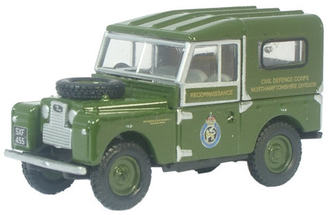 Oxford Diecast 76LAN188001 1:76/OO Gauge Land Rover Series I 88'' Hard Top Civil Defence
