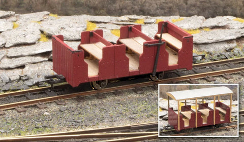 Peco OR-166 O-16.5 (NG7) Workmens Coach Laser Cut Kit