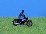P&D Marsh PDZ103 OO Gauge Motorcycle & Rider (Painted),Hampshire Models 