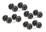 Peco NR-132 N Gauge 3-Hole Disc Wheels, Nickel Silver Rim, 8 Axles