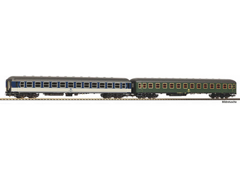 Piko 28324 HO Gauge Expert DB Bum234 POP/Green Coach Set (2) IV