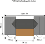 Metcalfe PN915 N Gauge Little Cardleywick Station Card Kit