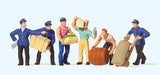 Preiser 10016 HO/OO Gauge Delivery Men with Loads (6) Exclusive Figure Set