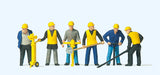 Preiser 10035 HO/OO Gauge Track Maintenance Gang (6) w Tools Exclusive Figure Set