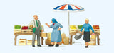 Preiser 10056 HO/OO Gauge At the Market (3) and Accessories Excl Figure Set (B)