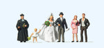 Preiser 10057 HO/OO Gauge Protestant Wedding Group (6) Exclusive Figure Set