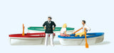 Preiser 10072 HO/OO Gauge Boats and People Exclusive Figure Set