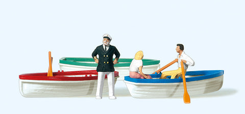 Preiser 10072 HO/OO Gauge Boats and People Exclusive Figure Set