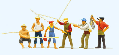 Preiser 10077 HO/OO Gauge Fishermen (6) Exclusive Figure Set