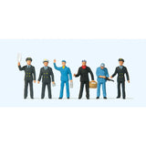 Preiser 10086 HO/OO Gauge French Railway Personnel (6) Exclusive Figure Set
