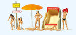 Preiser 10107 HO/OO Gauge Nudist Bathers (6) Exclusive Figure Set