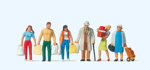 Preiser 10121 HO/OO Gauge People Shopping (6) Exclusive Figure Set