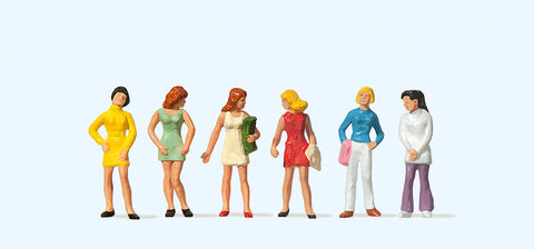 Preiser 10122 HO/OO Gauge Teenage Girls (6) Exclusive Figure Set (B)