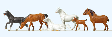 Preiser 10150 HO/OO Gauge Horses (6) Exclusive Figure Set