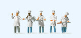Preiser 10329 HO/OO Gauge Chefs (5) Exclusive Figure Set