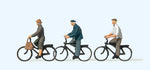 Preiser 10333 HO/OO Gauge Elderly Cyclists (3) Exclusive Figure Set