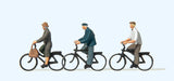 Preiser 10333 HO/OO Gauge Elderly Cyclists (3) Exclusive Figure Set