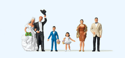 Preiser 10339 HO/OO Gauge Wedding Scene (6) Exclusive Figure Set (A)