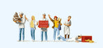 Preiser 10377 HO/OO Gauge At the Bakery (5) Exclusive Figure Set (B)