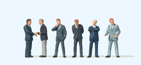 Preiser 10380 HO/OO Gauge Businessmen in Suits (6) Exclusive Figure Set