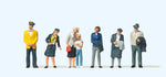 Preiser 10382 HO/OO Gauge Passengers (5) and Stewards (2) Exclusive Figure Set
