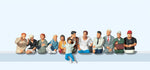 Preiser 10386 HO/OO Gauge Seated Bus/Train Passengers (12) Exclusive Figure Set