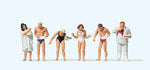 Preiser 10424 HO/OO Gauge At the Beach Buffet (6) Exclusive Figure Set