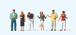 Preiser 10440 HO/OO Gauge Guests at the Buffet (6) Exclusive Figure Set