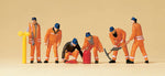 Preiser 10444 HO/OO Gauge Track Maintenance Crew (6) Exclusive Figure Set