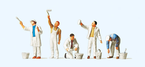 Preiser 10477 HO/OO Gauge Decorators (5) Exclusive Figure Set