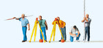 Preiser 10512 HO/OO Gauge Surveyors (5) Exclusive Figure Set