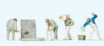 Preiser 10654 HO/OO Gauge Plasterers (4) Exclusive Figure Set