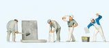 Preiser 10654 HO/OO Gauge Plasterers (4) Exclusive Figure Set