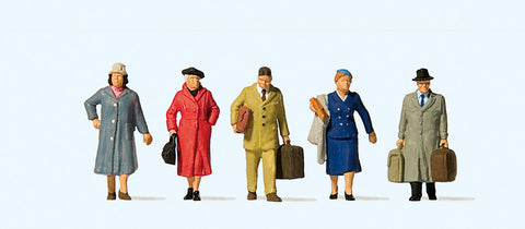 Preiser 10662 HO/OO Gauge Passengers Era III (5) Exclusive Figure Set