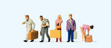 Preiser 10670 HO/OO Gauge Passengers at the Station (5) Exclusive Figure Set
