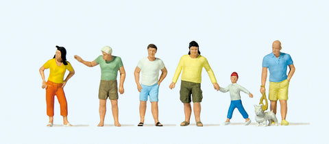 Preiser 10672 HO/OO Gauge Passers By in Summer Clothes (6) Exclusive Figure Set