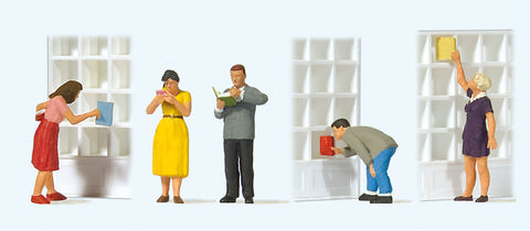 Preiser 10675 HO/OO Gauge At the Bookstore (5) Exclusive Figure Set